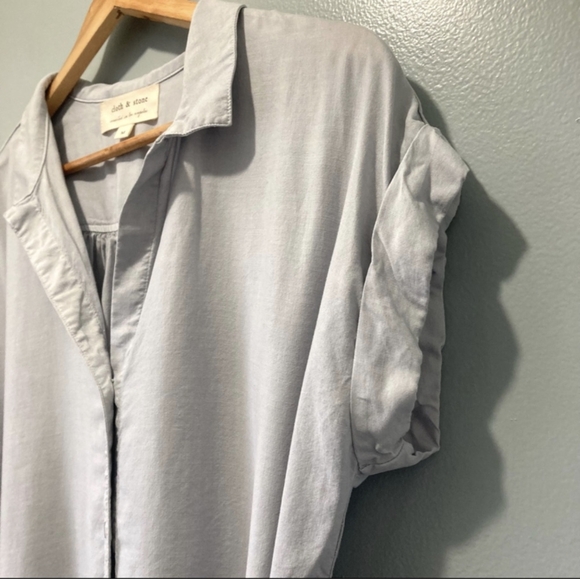 Cloth & Stone light grey shirt dress size M - Picture 6 of 12